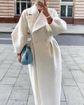 Manteau Vintage Long à Manches Lanternes