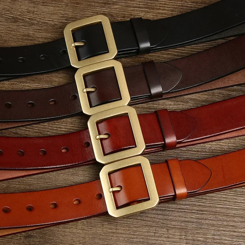 Élise Ceinture en Cuir Pleine Fleur Élégante