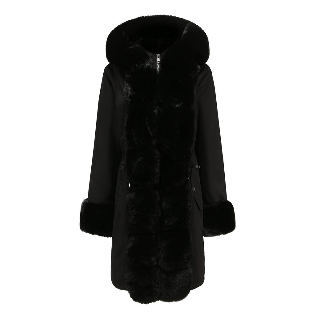 Manteau Lusie Matelassé  – Parka Élégante à Col Fourrure