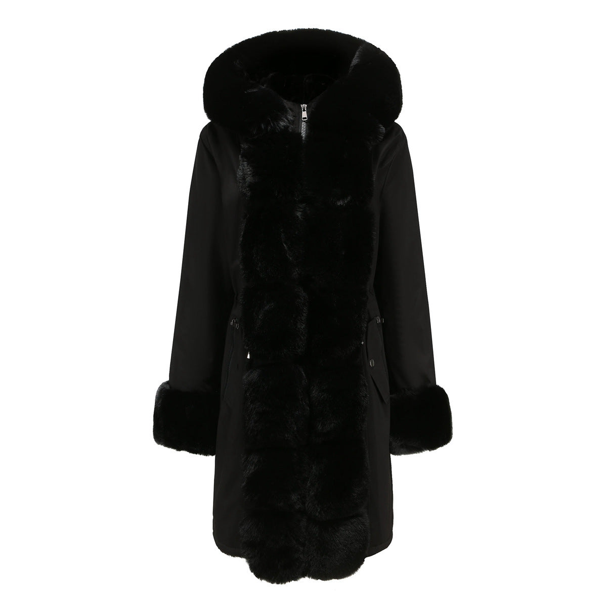 Manteau Lusie Matelassé  – Parka Élégante à Col Fourrure