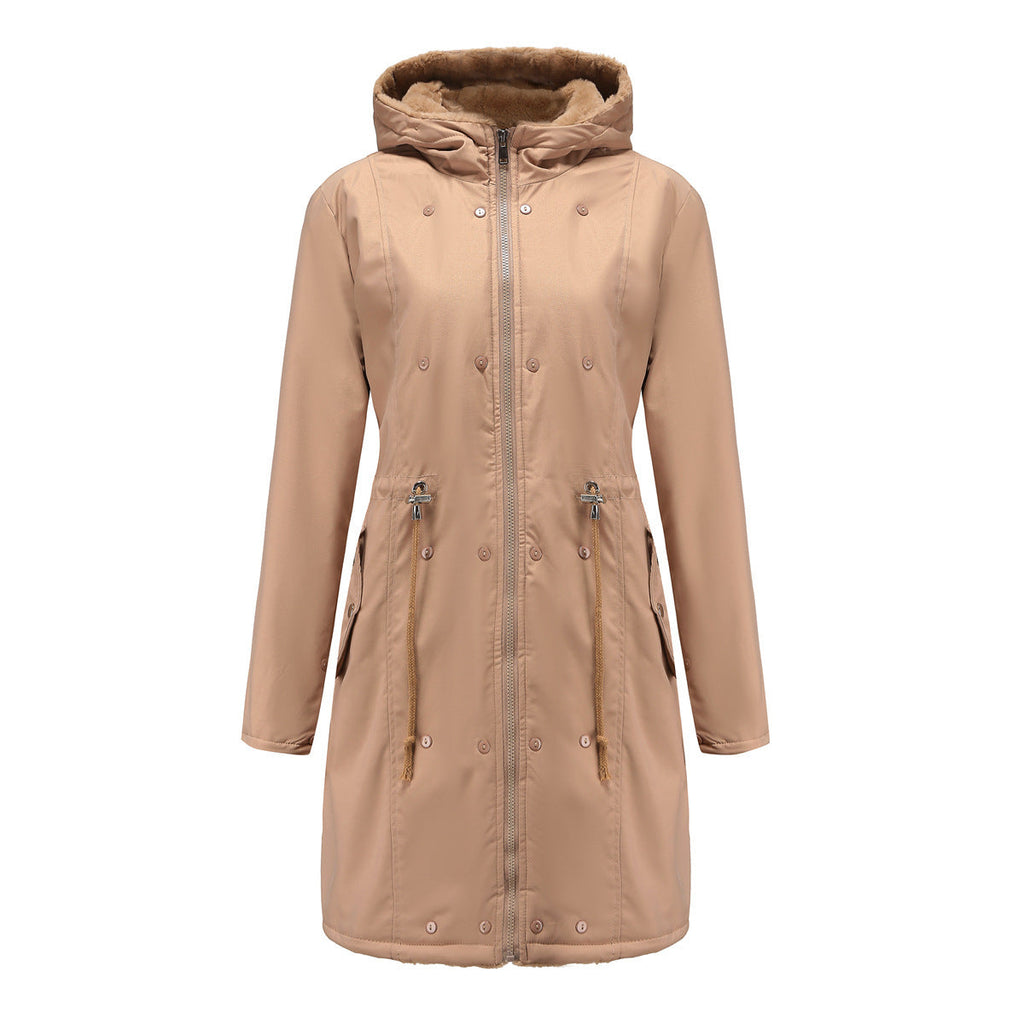 Manteau Lusie Matelassé  – Parka Élégante à Col Fourrure