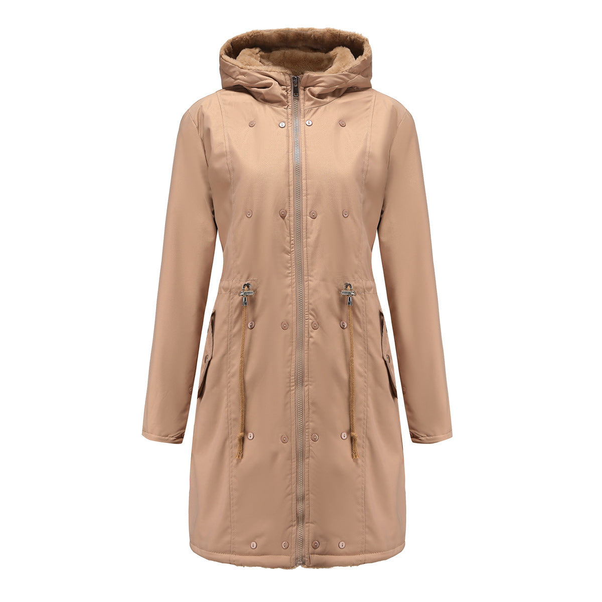 Manteau Lusie Matelassé  – Parka Élégante à Col Fourrure