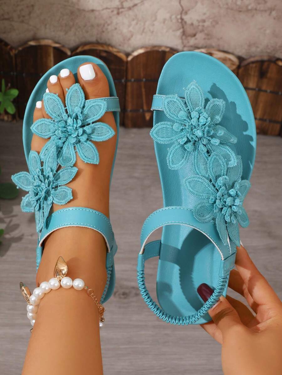 Floréa | Sandales Orthopédiques Fleurs Appliquées