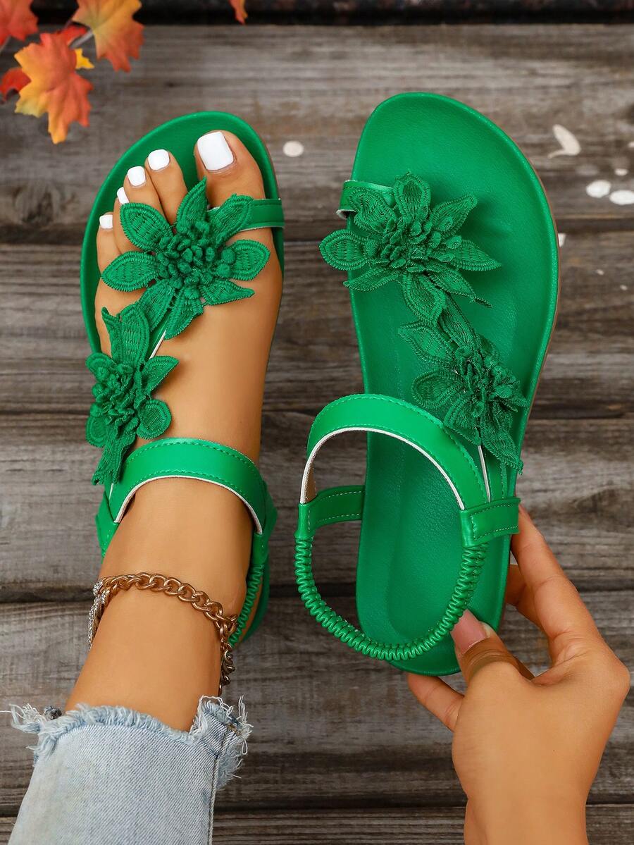 Floréa | Sandales Orthopédiques Fleurs Appliquées