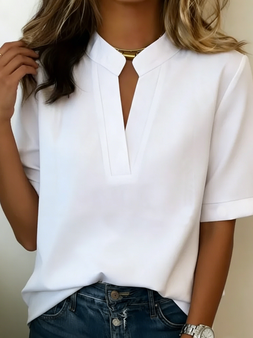Amalia — Blouse élégante au col raffiné