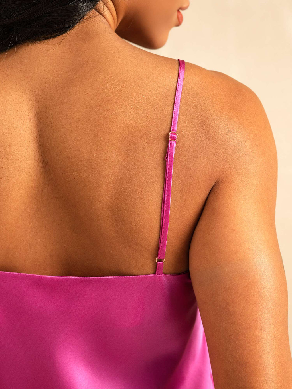 Ensemble de Camisole à Bretelles Spaghetti en Soie Pure 2Pcs