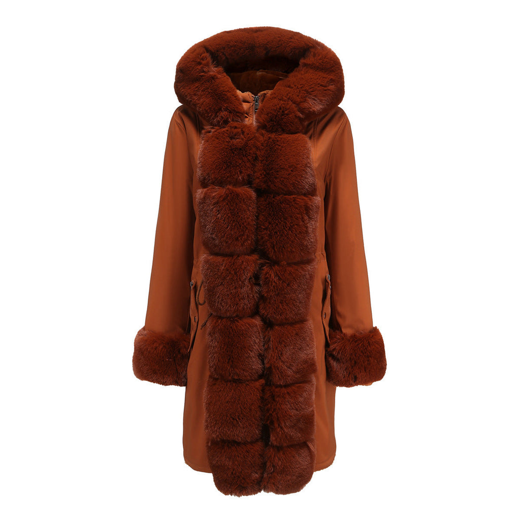 Manteau Lusie Matelassé  – Parka Élégante à Col Fourrure