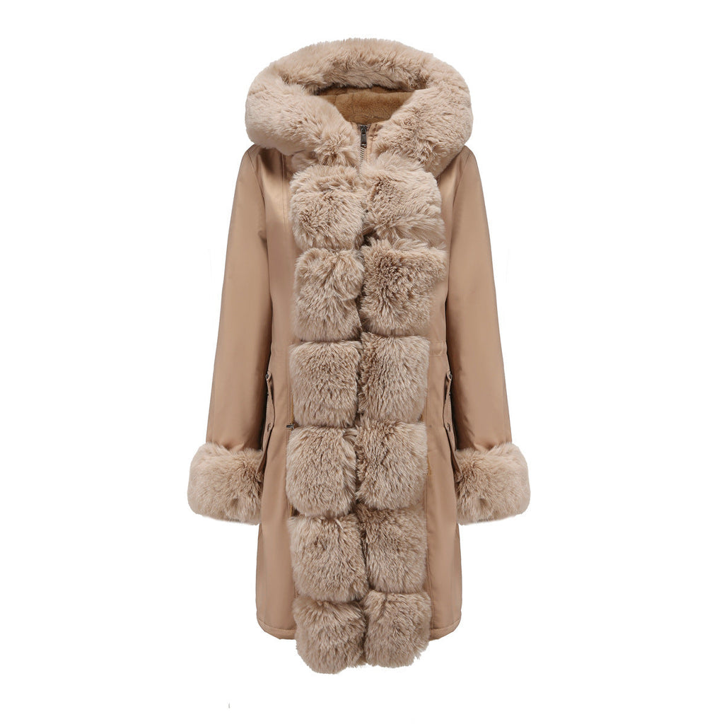 Manteau Lusie Matelassé  – Parka Élégante à Col Fourrure