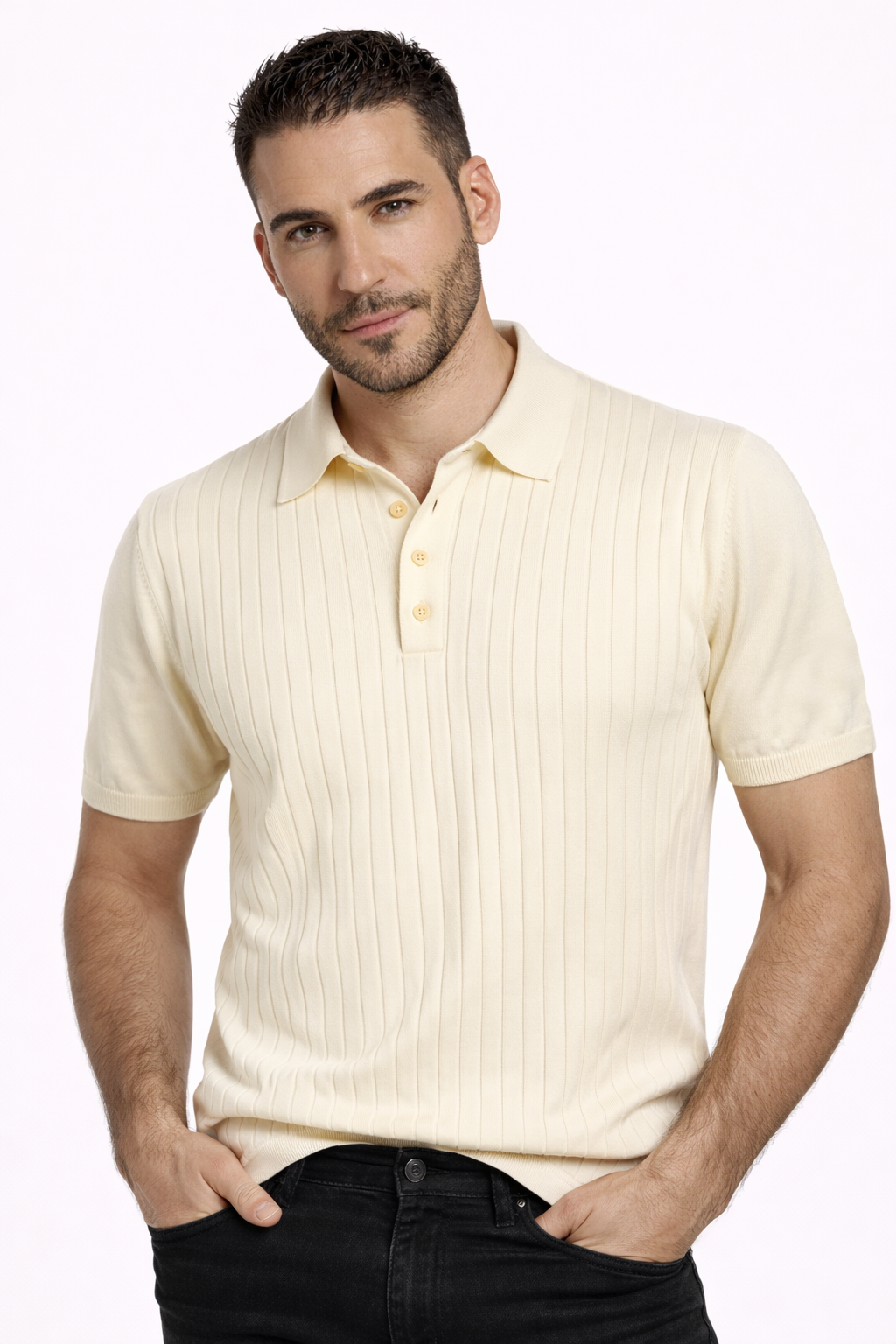 Polo Stefano en Soie et Coton