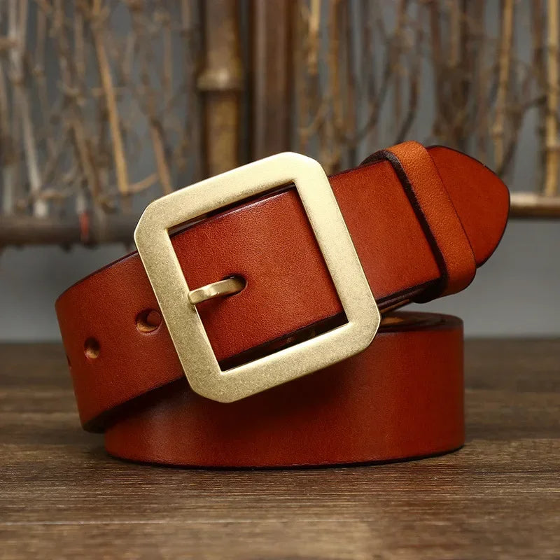 Élise Ceinture en Cuir Pleine Fleur Élégante