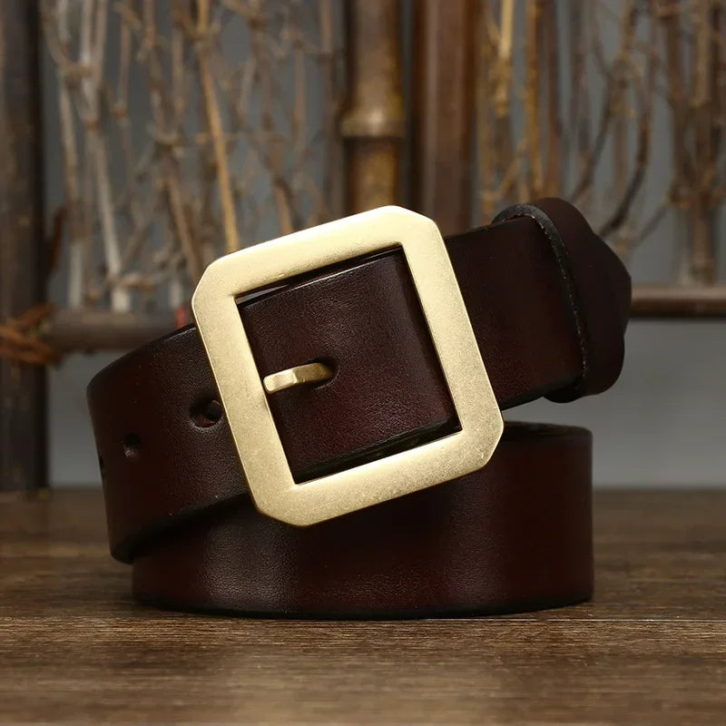 Élise Ceinture en Cuir Pleine Fleur Élégante