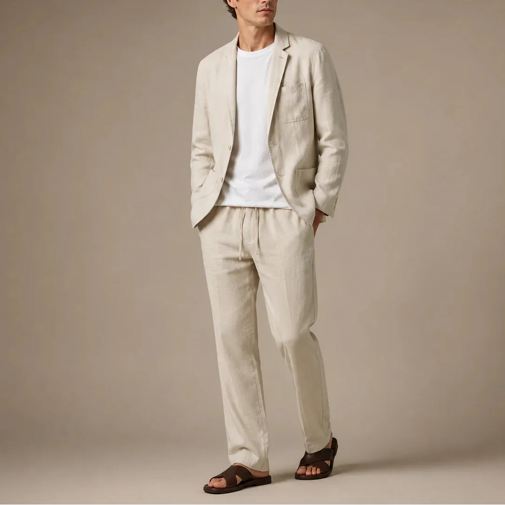 Ensemble de costume en lin Léo