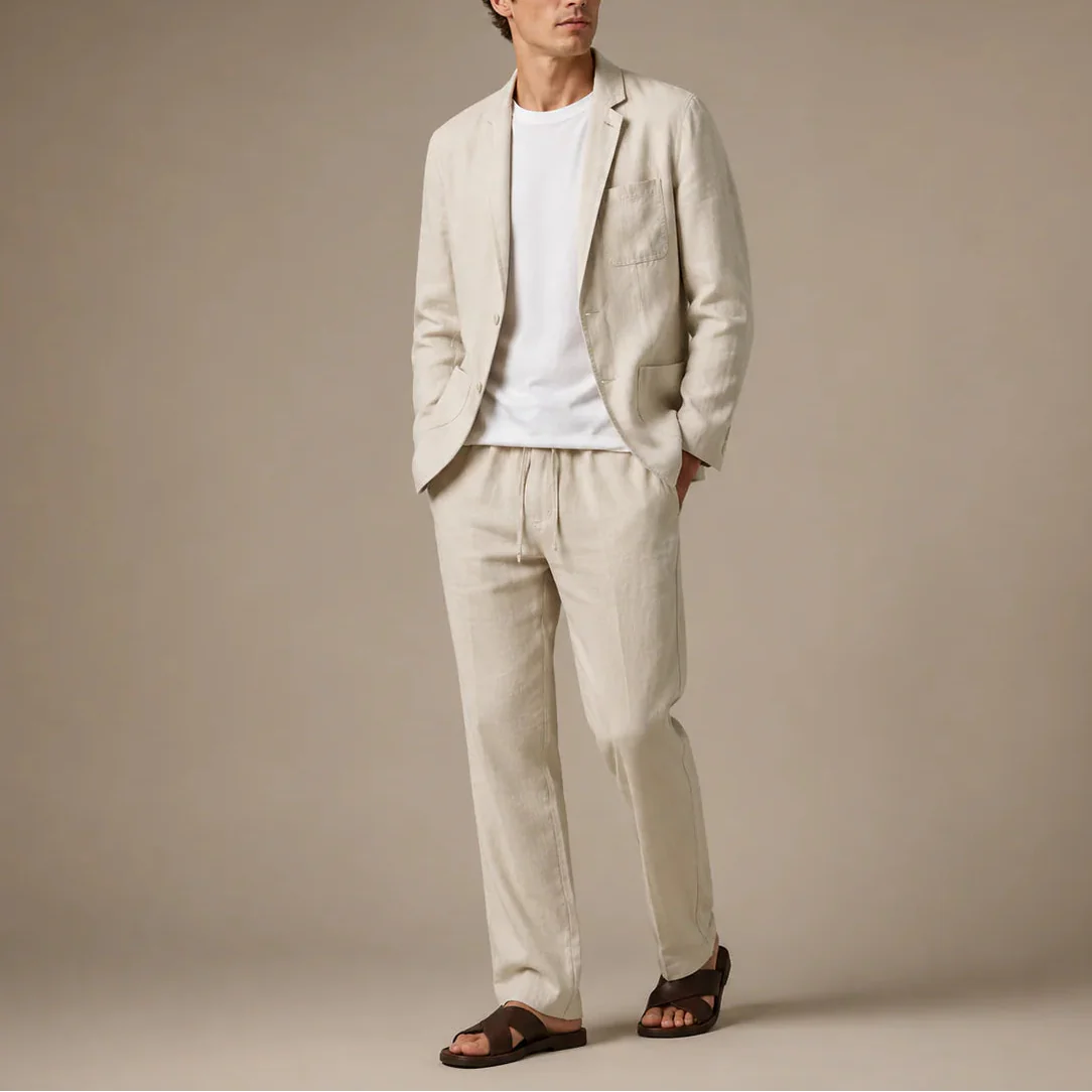 Ensemble de costume en lin Léo