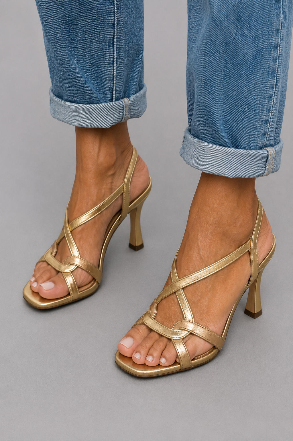 Cassandre | Sandales à talons Golden Summer Charm