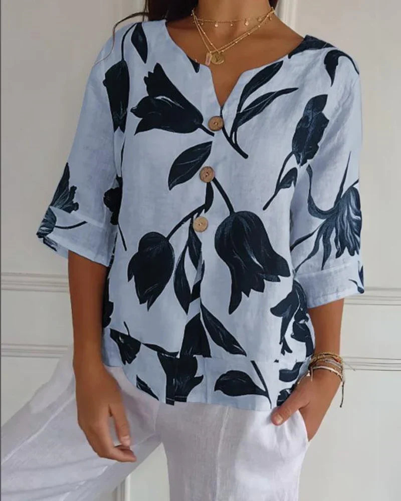 CHLOE| Chemise décontractée à imprimé floral