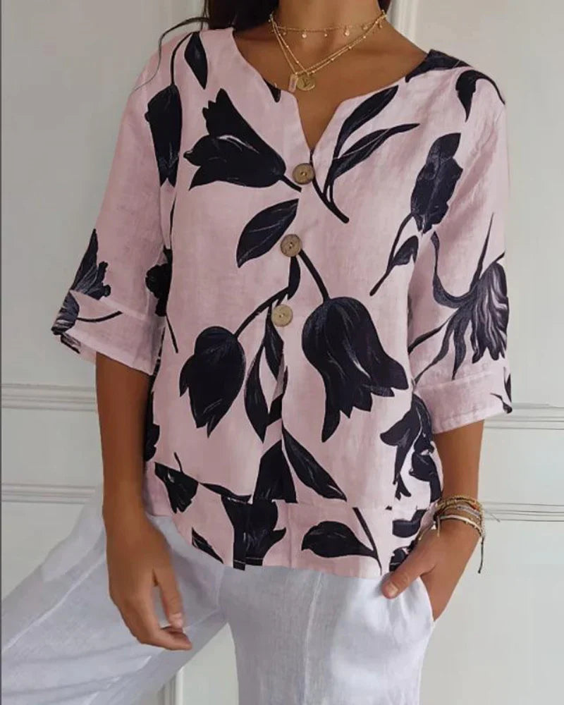 CHLOE| Chemise décontractée à imprimé floral