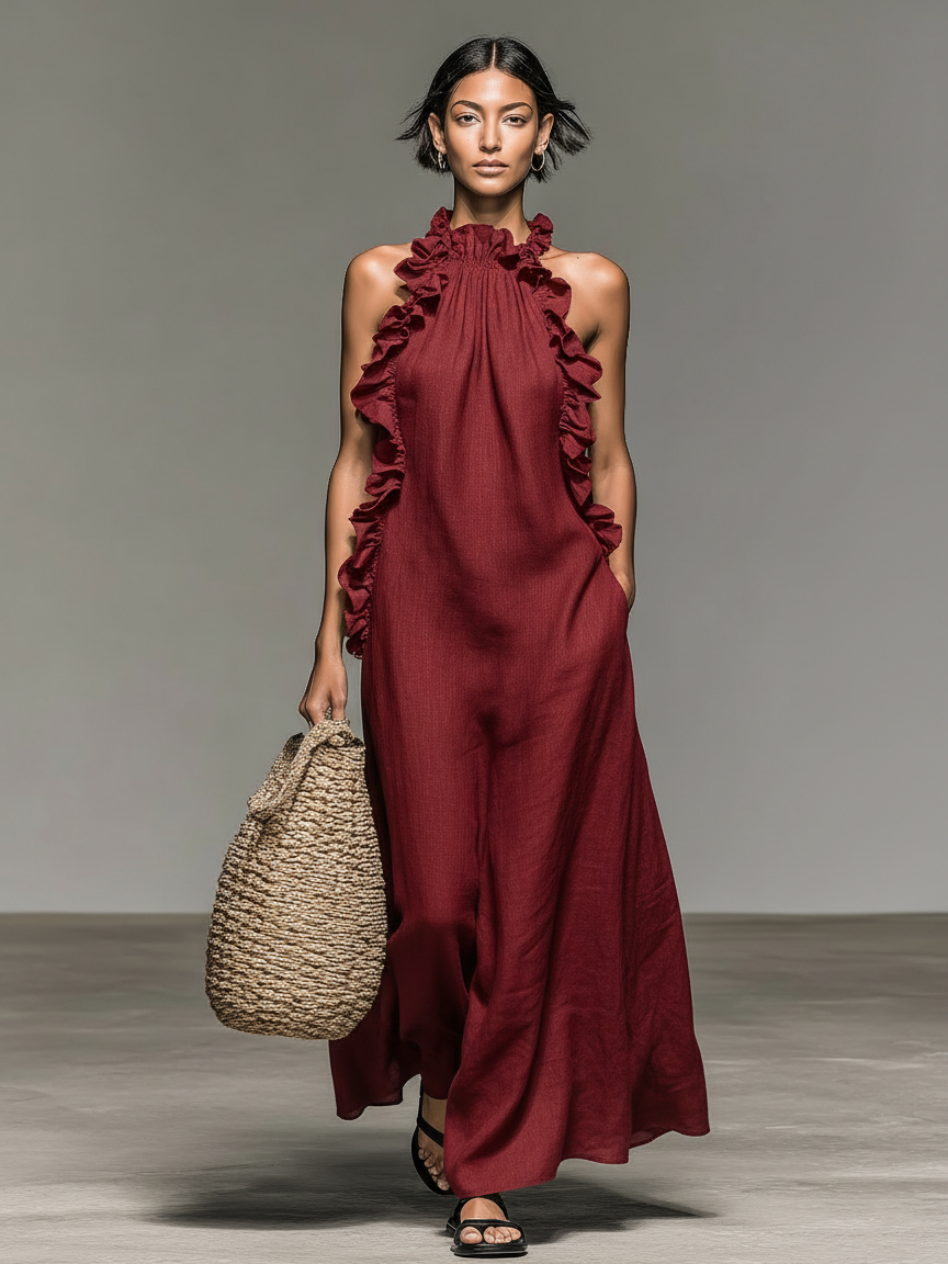 Léa | Robe longue avec poches