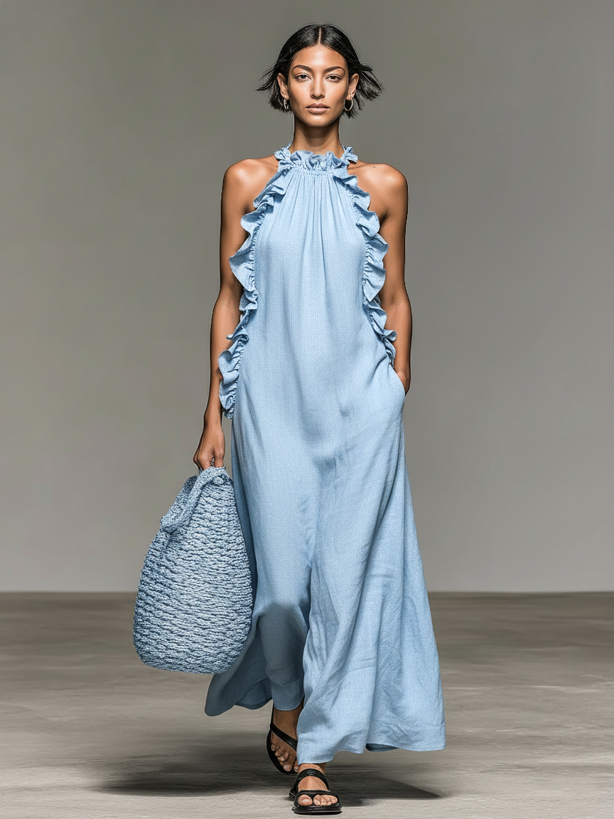 Léa | Robe longue avec poches