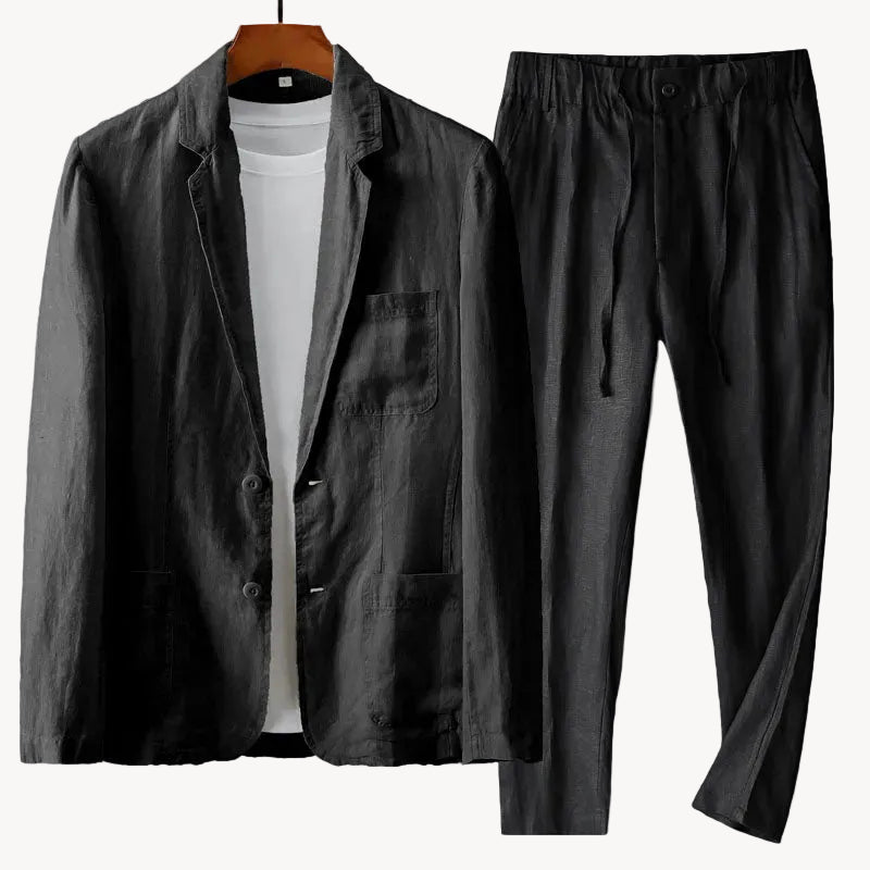 Ensemble de costume en lin Léo