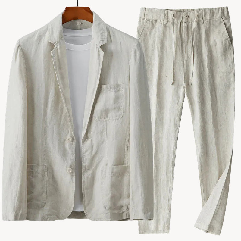 Ensemble de costume en lin Léo
