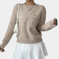 Alma | Pull à Fleurs Tricoté