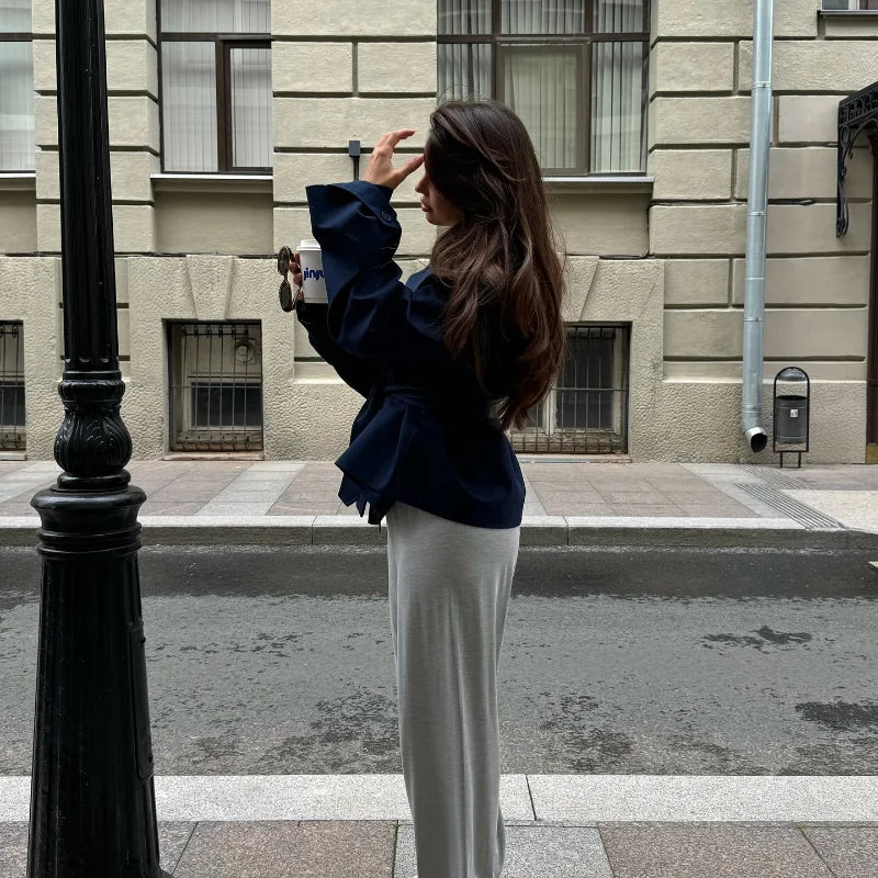 Trench-coat court à ceinture pour femme